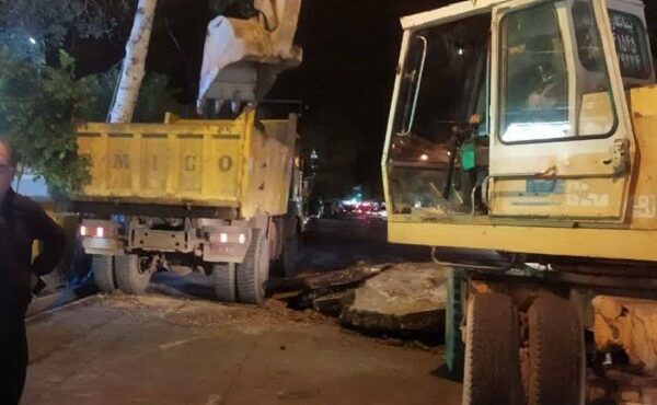 آغاز عملیات اصلاحی نشست زمین در خیابان شریعتی شمالی آغاز عملیات اصلاحی نشست زمین در خیابان شریعتی شمالی