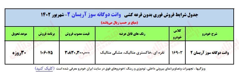 فروش فوق العاده ایران خودرو ویژه شهریور 1402 آغاز شد + جزئیات 