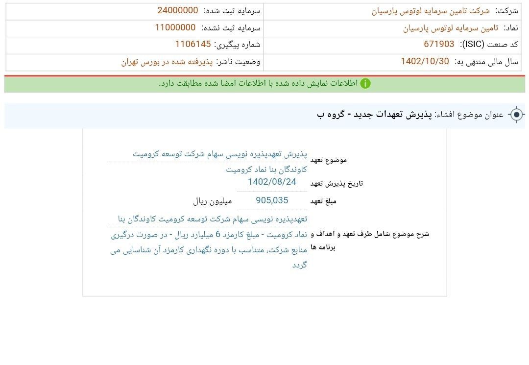 تعهدی جدید برای لوتوس