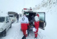 اسکان بیش از ۱۳۰۰ نفر گرفتار شده در برف