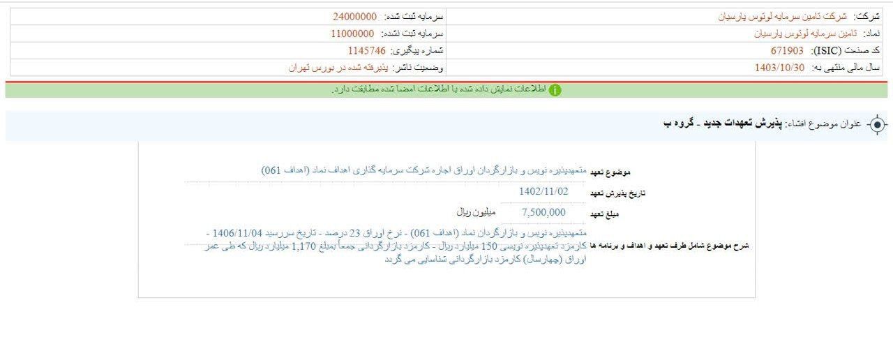 تعهداتی جدید برای لوتوس