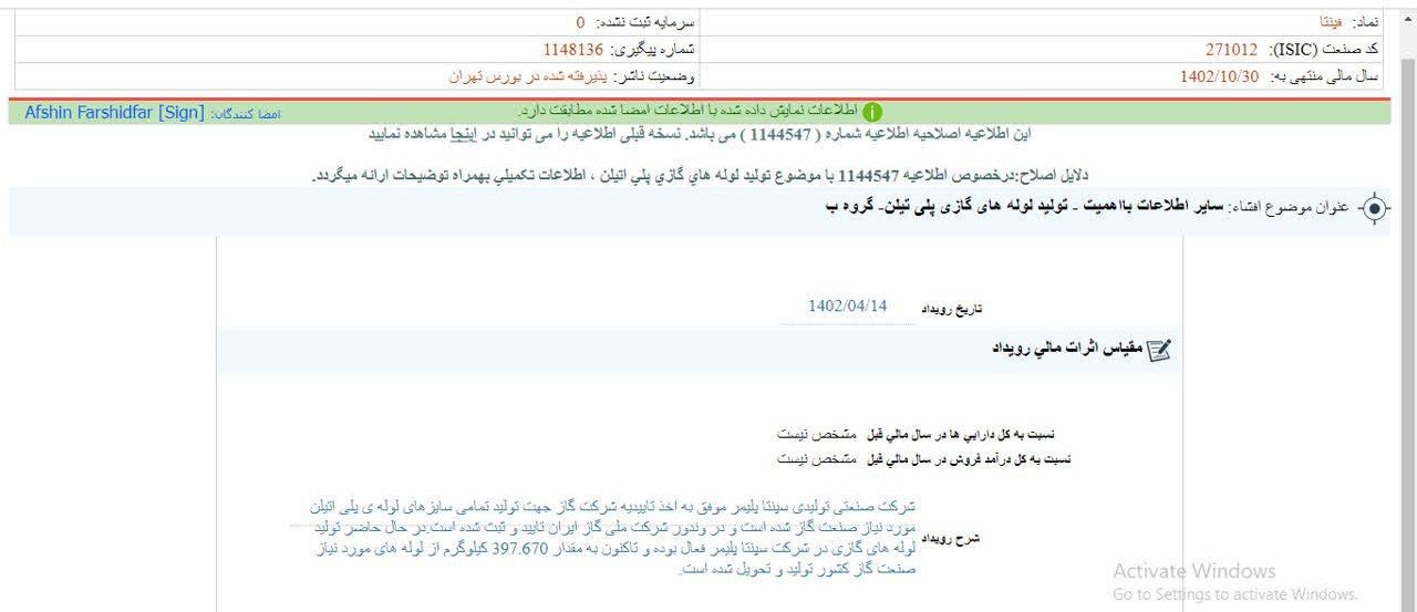 دریافت مجوز تولید محصول جدید توسط فپنتا