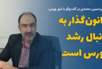 ‌امیر حسین محمدی: قانون گذار به دنبال رشد بورس است