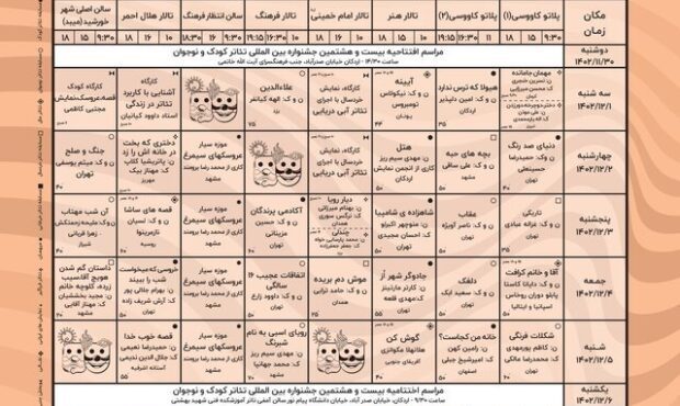 جزئیات جشنواره تئاتر کودک و نوجوان