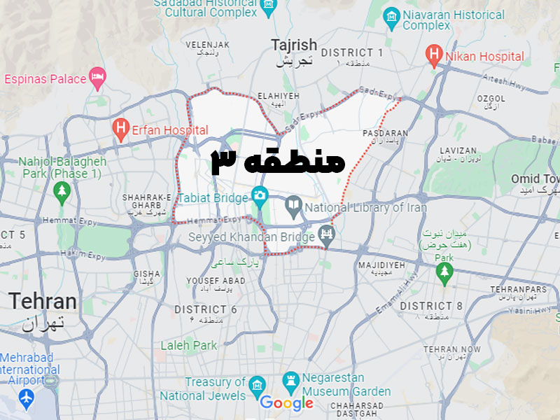 قیمت مسکن در منطقه سه تهران