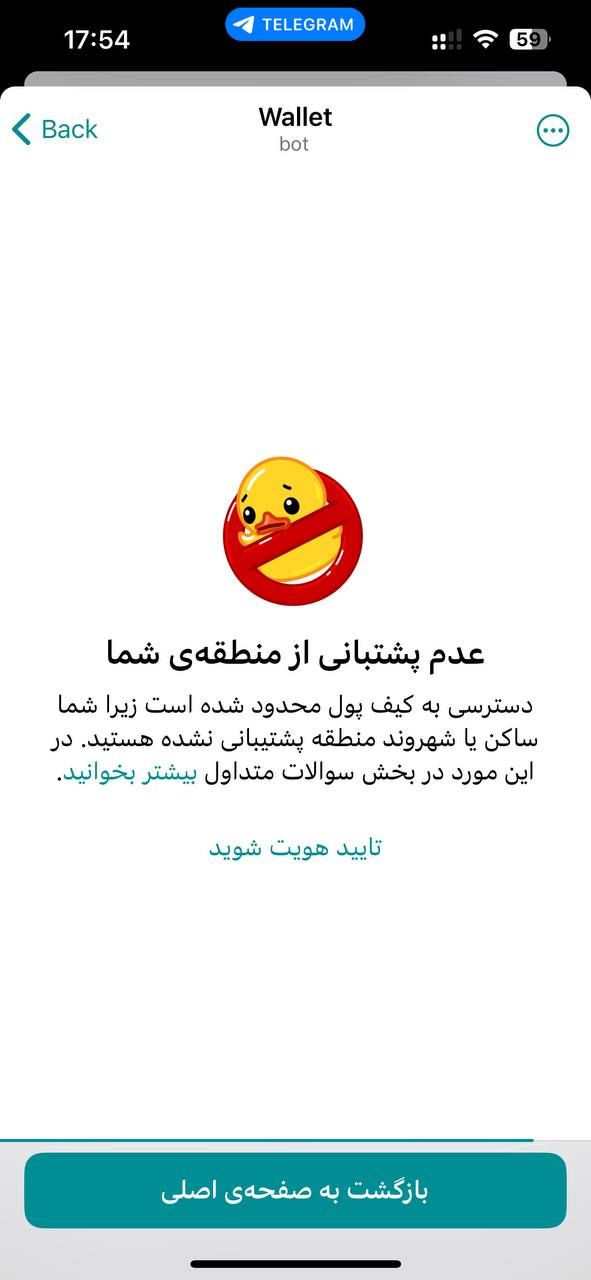 جزئیات مسدود شدن دارایی کاربران ایرانی در کیف پول تلگرام