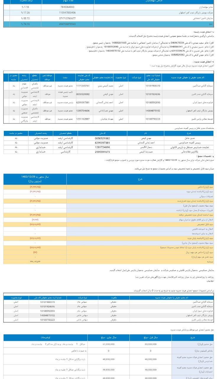 ذوب آهن اصفهان زیان شناسایی کرد