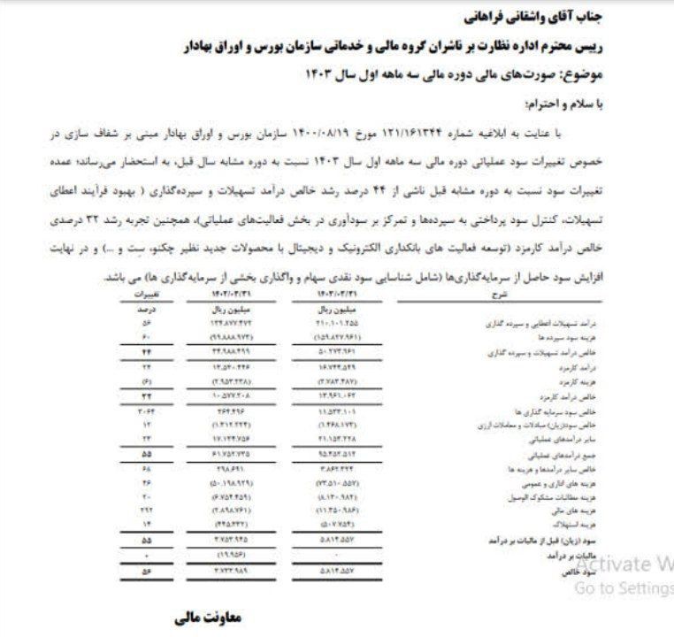 بانک صادرات توضیح می دهد