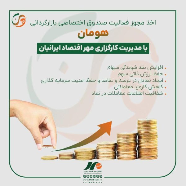 فعالیت صندوق اختصاصی بازارگردانی هومان آغاز شد