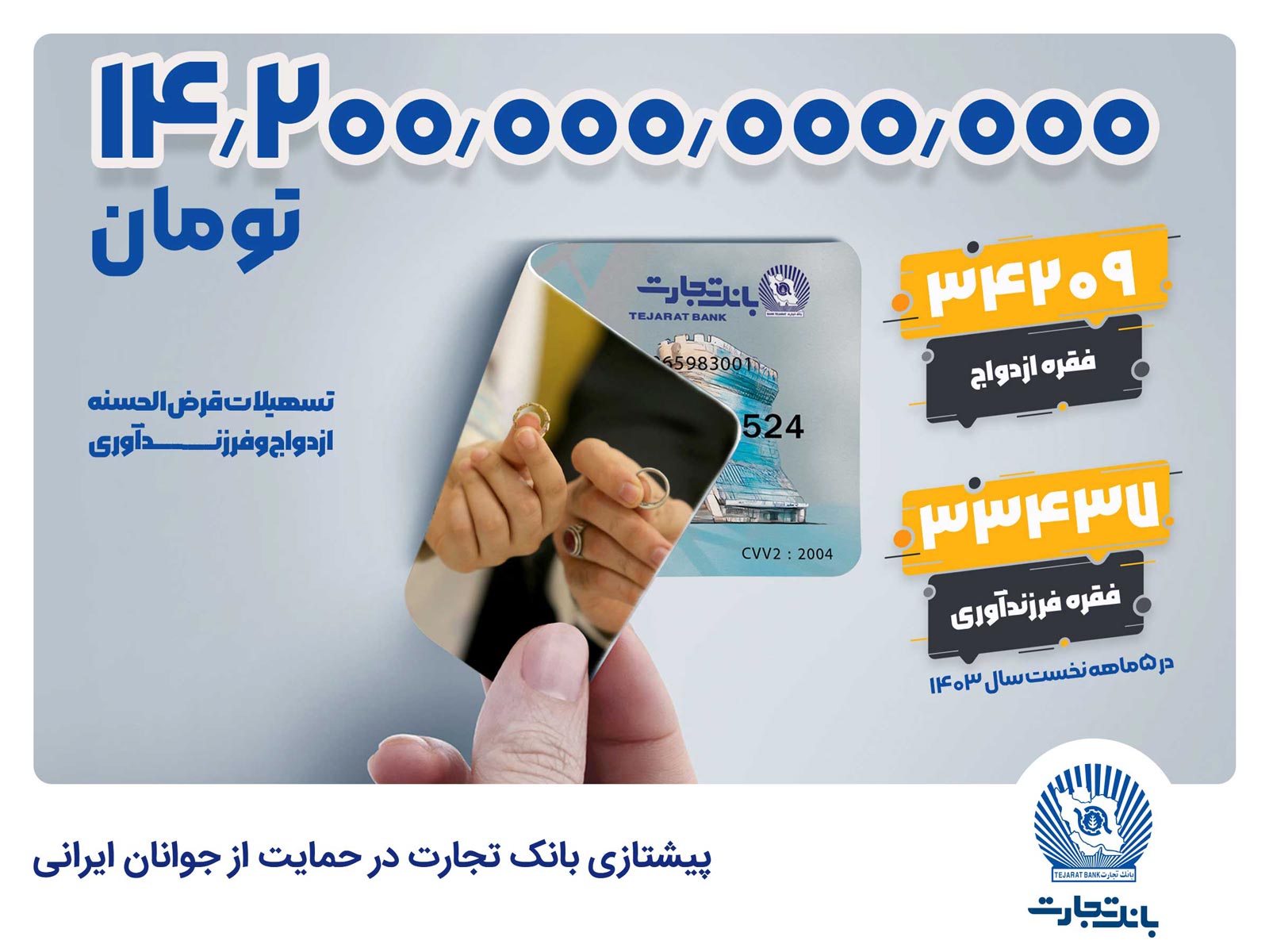 پیشتازی بانک تجارت در حمایت از جوانان ایرانی