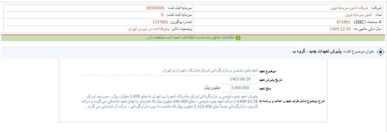 تعهدی جدید برای تامین سرمایه نوین