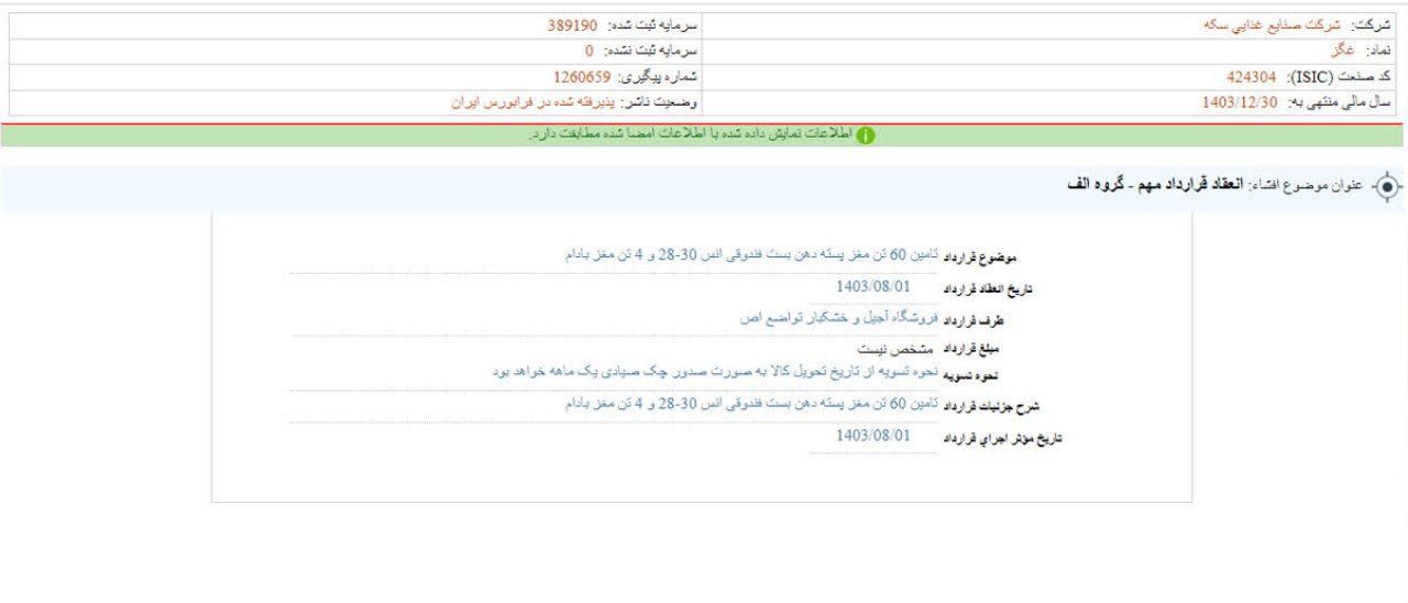 انعقاد یک قرارداد مهم برای غگز