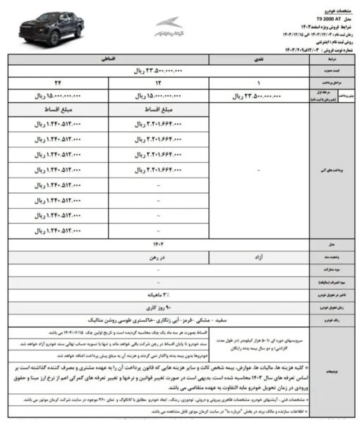 فروش ویژه کرمان موتور در اسفند 1403 آغاز شد + جزئیات