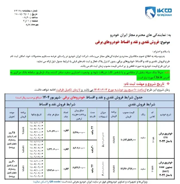 آغاز ثبت‌ نام فروش نقدی و اقساطی خودروهای ایران خودرو + جزئیات