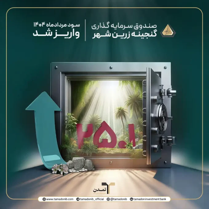 پرداخت سود دوره‌ مردادماه 1404صندوق گنجینه زرین شهر