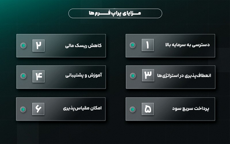 مزایای پراپ‌فرم‌ها