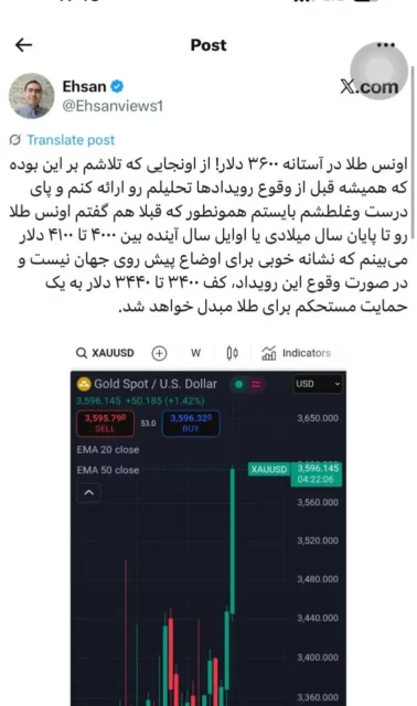 پیش‌ بینی قیمت طلا تا پایان سال؛ آیا اونس جهانی به ۴۱۰۰ دلار خواهد رسید؟