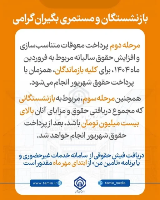 پرداخت معوقات متناسب‌ سازی حقوق بازنشستگان در سه مرحله + جزئیات