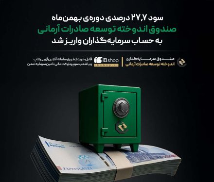 سود 27.7 درصدی دوره‌ی بهمن‌ ماه صندوق اندوخته توسعه صادرات آرمانی واریز شد