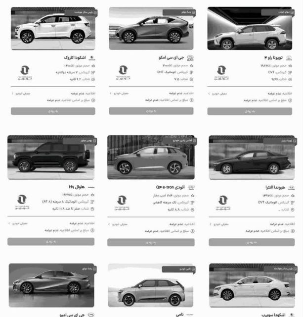 آغاز ثبت‌ نام خودروهای وارداتی در اتونوین + لیست برندها 